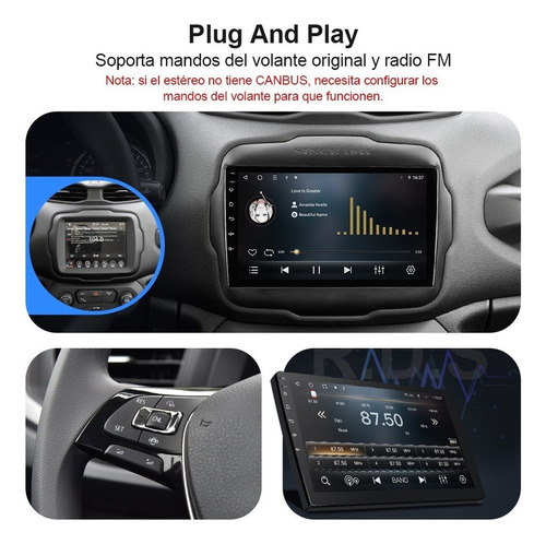 Estéreo Cámara Para Jeep Renegade 2014-2022 Frente Gps Kit