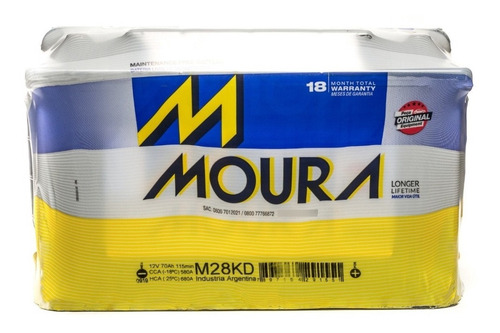 Batería Moura 12x75 Reforzada Diesel