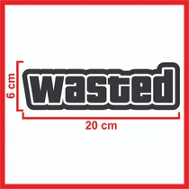 Comprar Calco Vinilo Logo Wasted Gta Auto Tuning Moto Camioneta 