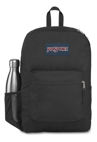 Mochila escolar JanSport Cross Town color negro diseño lisa 26L