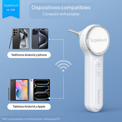 Video Otoscopio Monitor Y Cámara Todo En Uno, Android, Ios