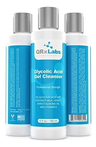 Lavagem Facial Com Ácido Glicólico Qrxlabs - Gel De Limpeza