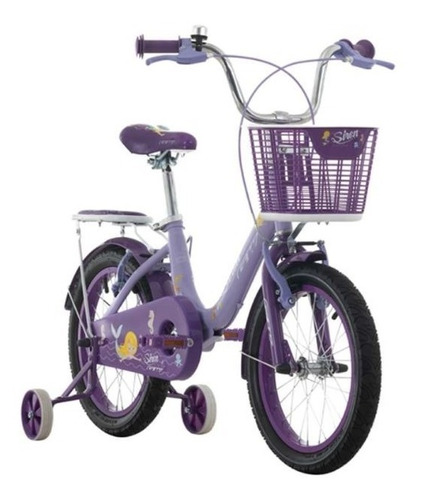 Bicicleta Infantil Gw Siren Rin 16 Niña Auxiliares Canasta