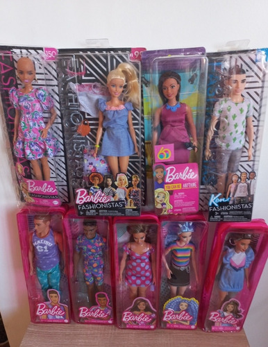 Gran Lote De Barbie Y Ken Fashionistas 