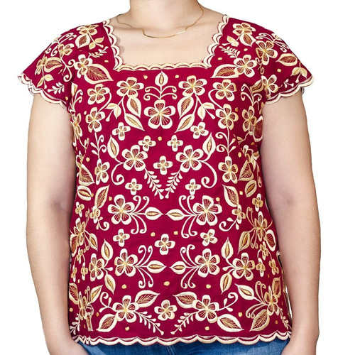 Blusa Estilo Huipil Realizada Por Artesanos Yucatecos.