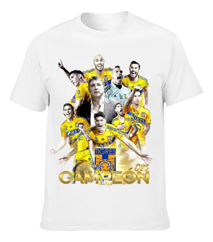 Playera Tigres Campeón, 100% Algodón