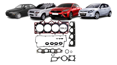 Jogo Junta Cabeçote Tucson I30 Elantra Cerato 2.0 16v G4gc