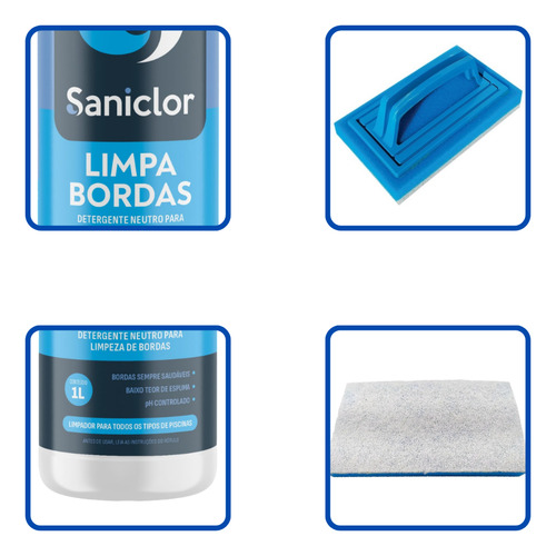 Kit Saniclor Limpa Bordas 1 Litro + Limpa Tudo Leve Manual