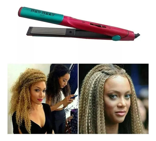 Waflera Bed Head Afro Color Rosa Y Azul