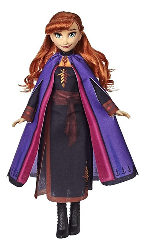 Disney Frozen Anna Fashion Doll Con Pelo Largo Rojo Y Atuen