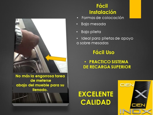 Dosificador Detergente Premium 100 % Acero Inoxidable-carga Superior -apto Johnson -mi Pileta Marcas + Envio + 6 Cuotas