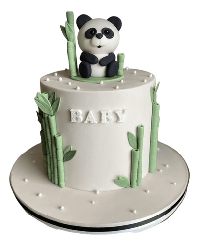 Adorno Torta Temática Oso Osito Panda Cumpleaños Porcelana 