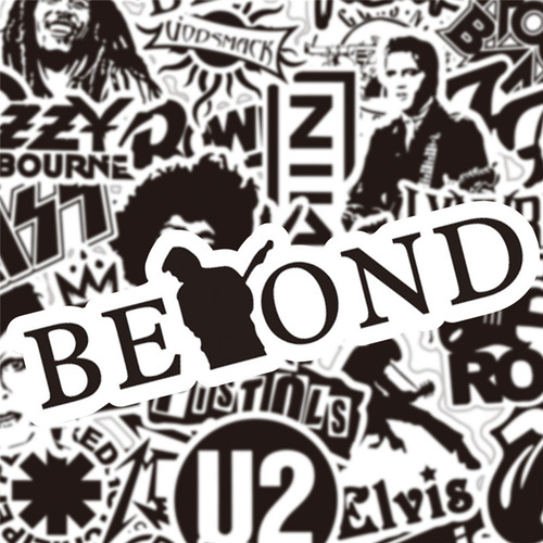 Adesivos De Banda De Rock Em Preto E Branco Para Crianças 10