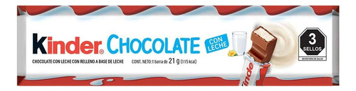 Chocolate Kinder Con Leche Maxi 21g