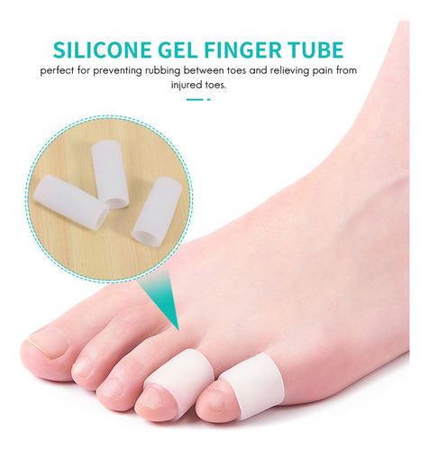 10 Fundas Protectoras De Tubo De Dedo De Gel De Silicona Par