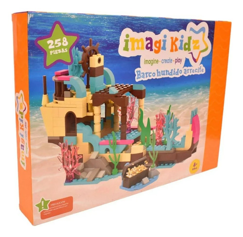 Bloques Construcción Barco Hundido En El Arrecife Imagi Kidz