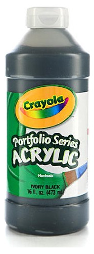 Crayola Portfolio Serie Pintura Acrilica Negro Marfil 16 Oz