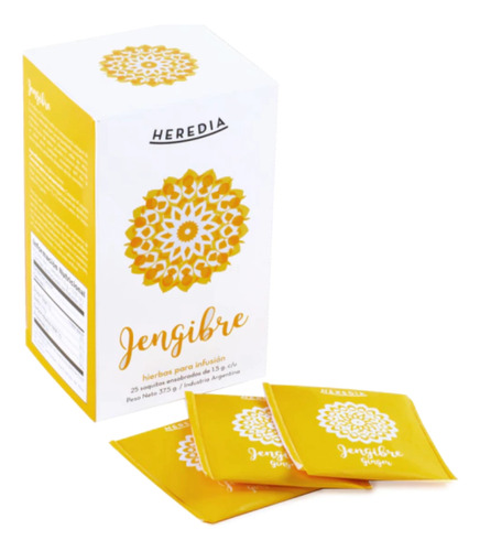 Té Heredia Infusiones Saludables Jengibre X25 Saquitos