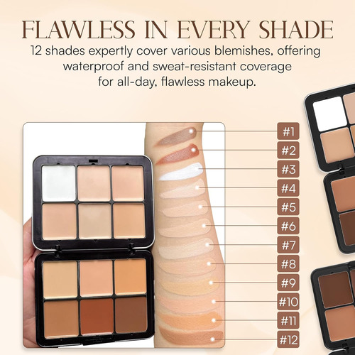 Paleta De Maquillaje Profesional Para Contornos De Corrector