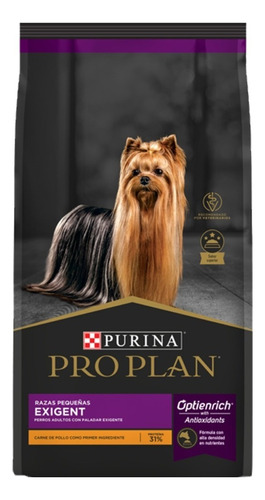 Alimento Pro Plan OptiEnrich Exigent raza pequeña para perro adulto de raza pequeña sabor mix en bolsa de 3 kg