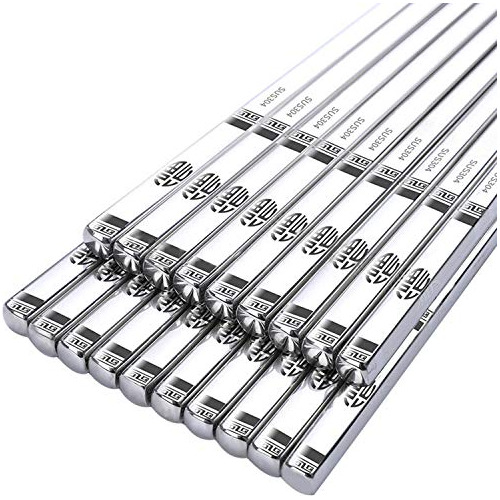 Chopsticks Reusable Metal Chopsticks 304 Stainless Stee...