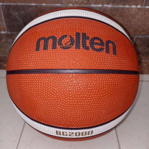 Balón Basquet Molten Fiba Giugiaro #5 Hule Natural Bg2000 1p Naranja/beige
