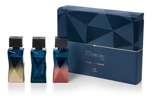 Conjunto de 3 miniaturas de perfume feminino Natura Essencial