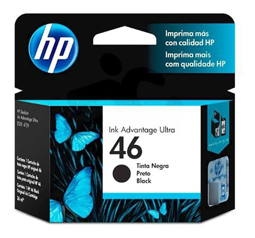 Tinta Hp 46 Negra Original Ink Adv 2529 4729 5738 5739 C/iva