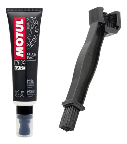 Motul C5 Lubricante Cadena+ Cepillo + Desengrasante+ Shampoo