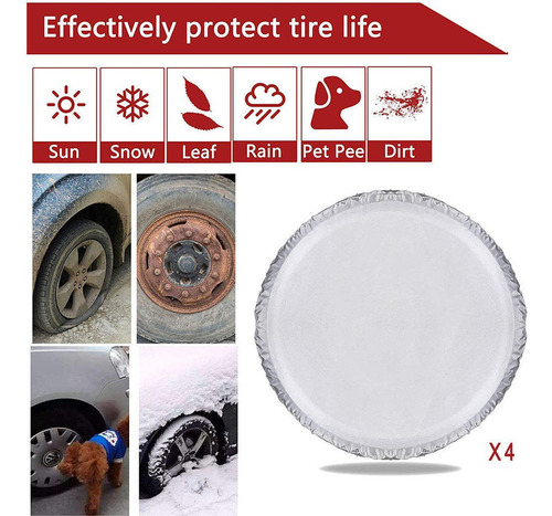4pcs Negro Car Rv Auto Protector De La Cubierta De La Rueda