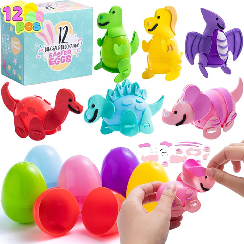 Joyin 12 Juegos De Huevos De Pascua Para Deformación De Dino