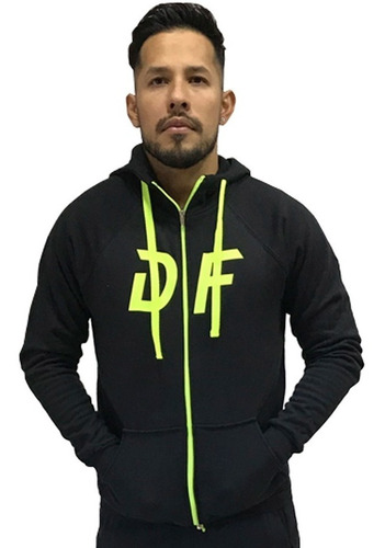 Imagen 2 de 3 de Campera Algodón Negro Deportivo Deportes Full