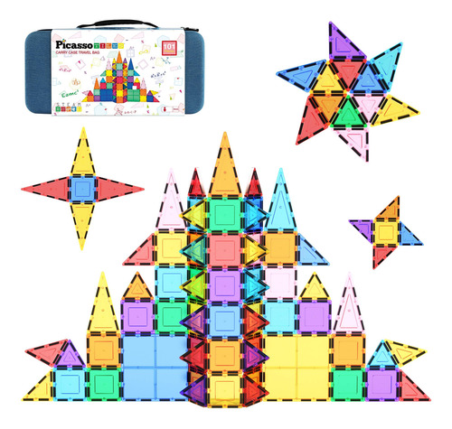 Juego De Bloques Magnéticos Picassotiles 101 Piezas +