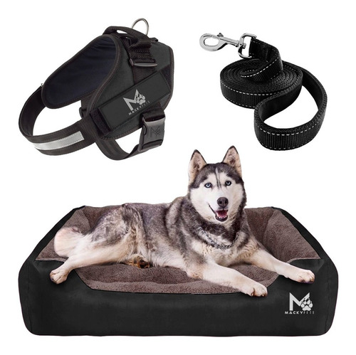 Super Combo / Cama Para Perros X L + Pechera L + Paseador