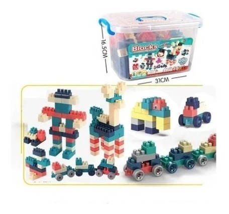 Maleta Bloques Para Armar 200 Pcs - Legos Etc Blocks