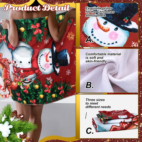 Peryiter Set De Toallas De Baño 3 Piezas Muñeco De...
