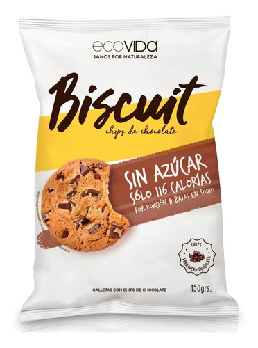 Ecovida Biscuit Galleta Con Chips De Chocolate 150 Gr