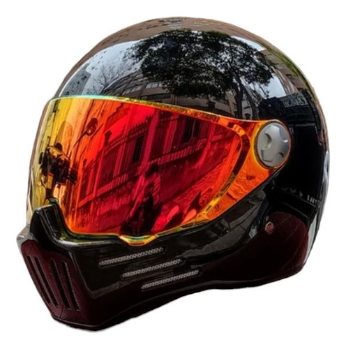 Casco Cerrado Integral Certificado Vintage Retro Chopper