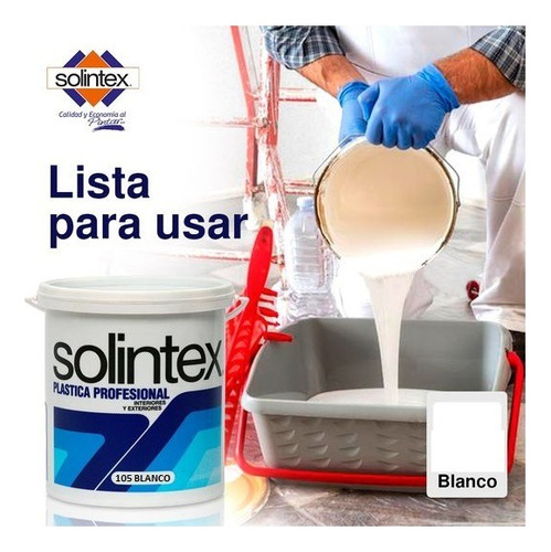 Pintura Blanca Plástica Profesional Galón Marca: Solintex