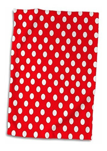 Toalla Lunares Rojos Y Blancos Estilo Retro 50s