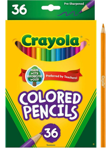 Lápices De Colores Crayola 36ct Para Niños, Arte Y