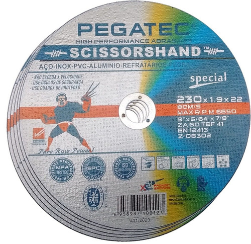 Disco De Corte Especial - 9'' Multiuso Pegatec 5 Pçs Barato