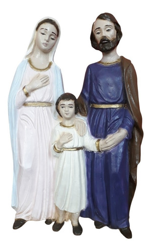 Imagen Estatua Sagrada Familia En Yeso Pintado A Mano