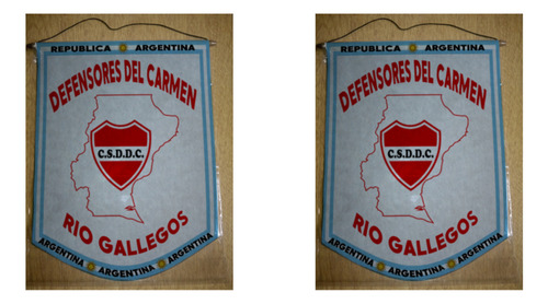 Banderin Mediano 27cm Defensores Del Carmen Rio Gallegos