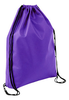 Mochila Tipo Morral De Tnt 34x44cm Ecofamy - Morado