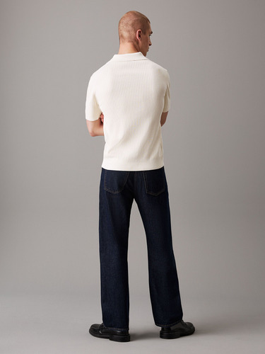 Sweater Linear Ss Polo Sweater Blanco Calvin Klein