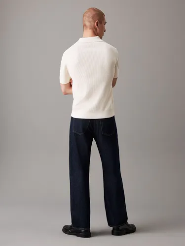 Sweater Linear Ss Polo Sweater Blanco Calvin Klein