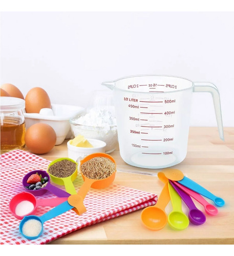 Y Set Tazas Medidoras Cucharas Medir Cocina Repostería