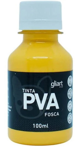 Tinta Pva Fosca Gliart 100ml Cor Amarelo Ouro