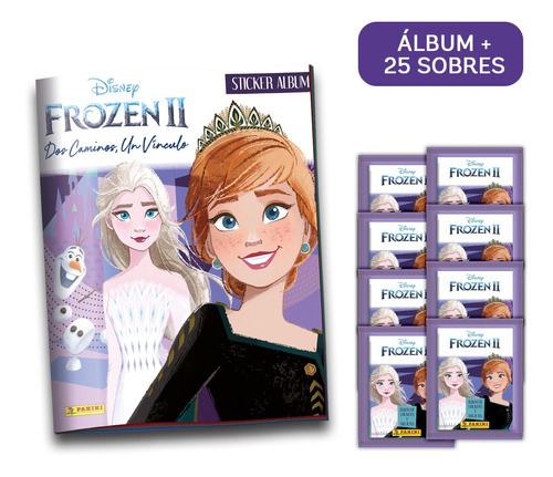 Imagen 1 de 1 de Pack Frozen Ii: Dos Caminos, Un Vínculo 1 Álbum + 25 Sobres
